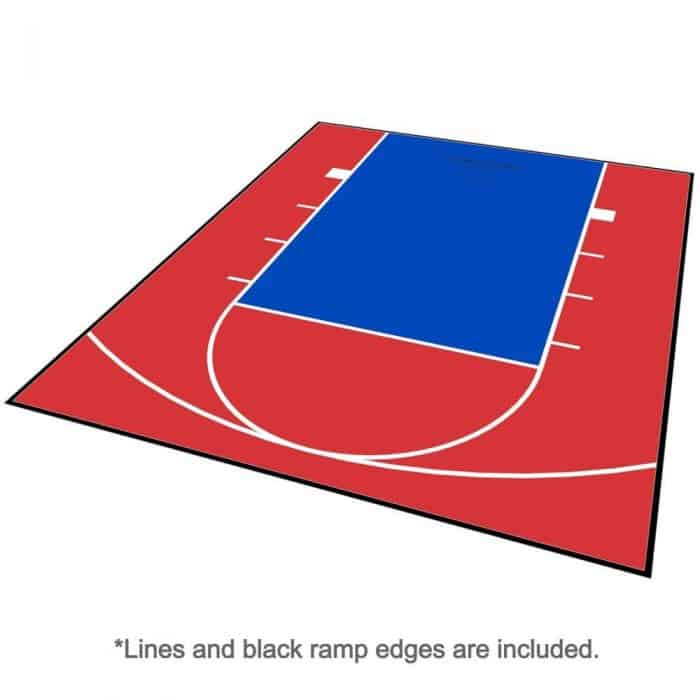 Backyard Basketball Court Flooring 20x24 Red Blue