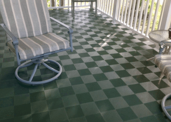 PVC StayLock Outdoor Deck Floor Tiles - 5 Colors