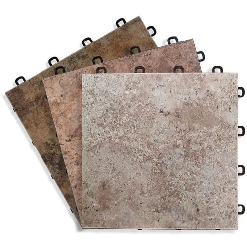 Sandstone Interlocking Foor Tiles Vinyl Top Basement