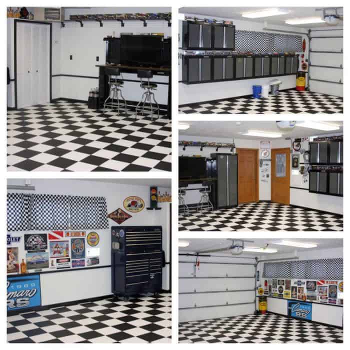 Black and White Garage Flooring - 5 in 1