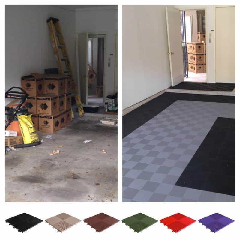 Perforated Garage Floor Tiles Diy Interlocking System Mesh Drain