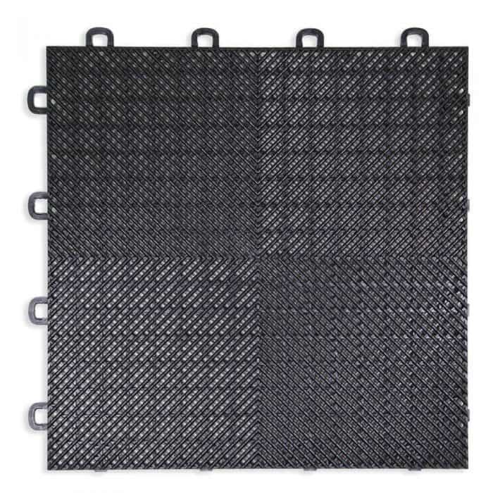 Perforated Modula Floor-Tile - black - T2US42-A