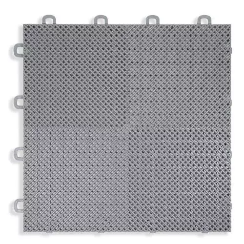 Perforated Modular Floor Tile - gray - T2US46