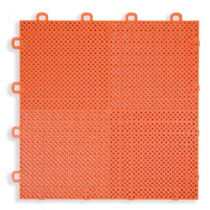 Perforated Modula Floor Tile - Orange - T2US49