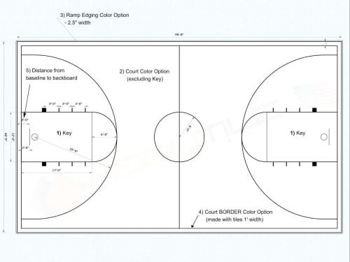 Backyard Basketball Court Flooring ModuTile Outdoor Sport Tiles
