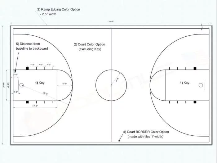 46x78 Full Court Basketball - plan /drawing