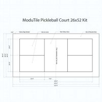 Indoor or Outdoor Pickleball Court Flooring - 26x52 Custom Kit