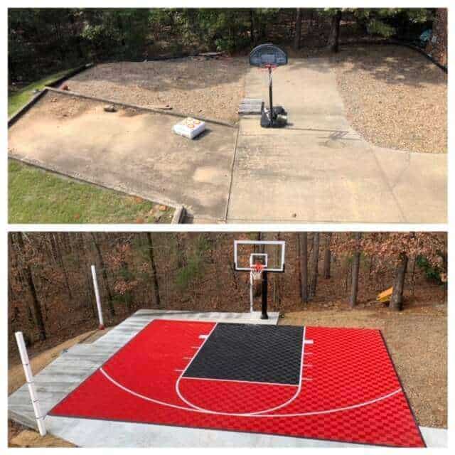 Sport Basketball Court Floor 30x25, Outdoor Basketball Court Paint Kit