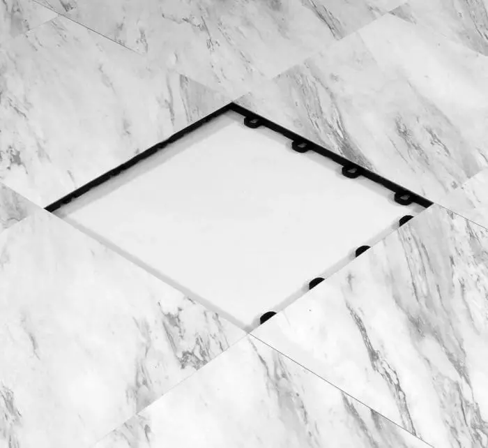 White Marble Modular Interlocking Floor Tile