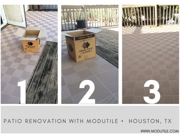 Deck Patio Flooring - Beige ModuTile