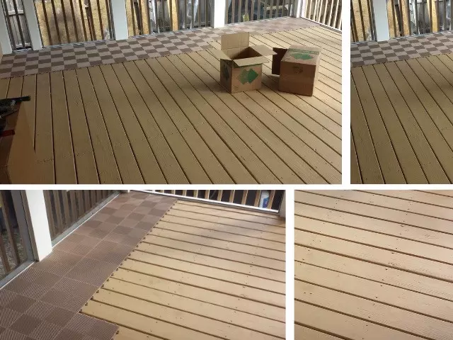 patio floor tile perorated beige modutile