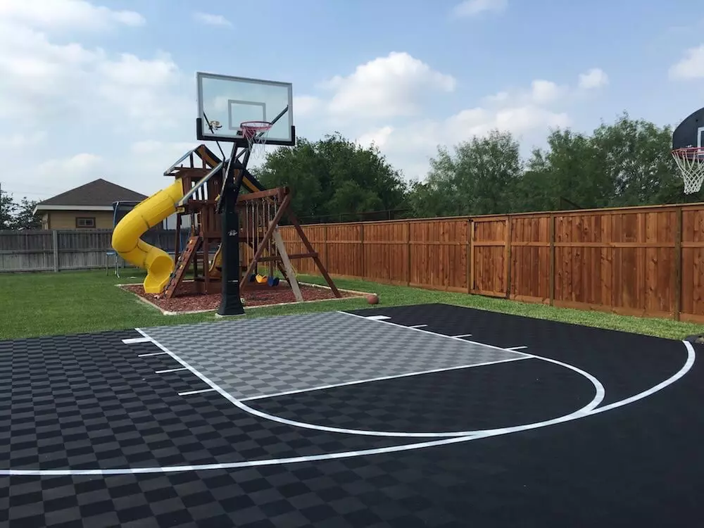 Backyard Basketball Court Floor Tiles