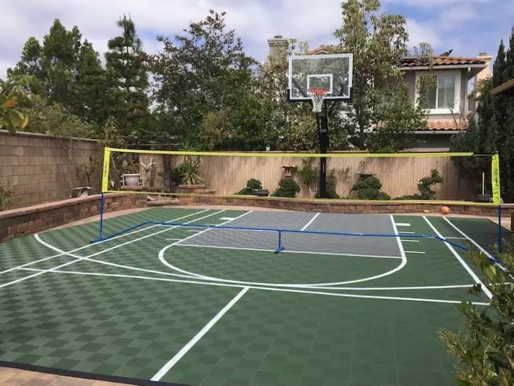 outdoor backyard basketball court flooring customer reviews - san diego, california