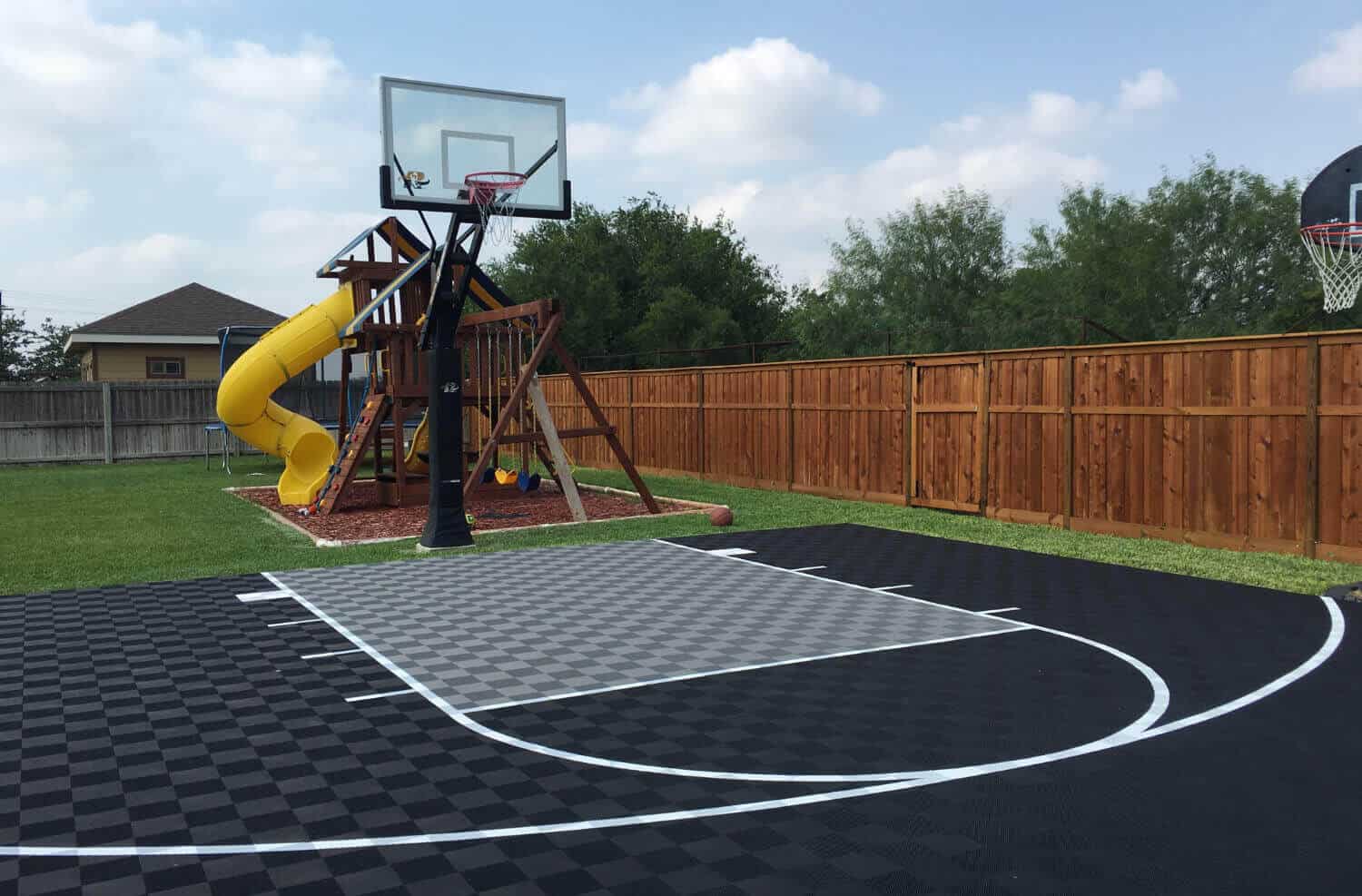 Backyard Basketball Court Flooring - ModuTile - Outdoor ...