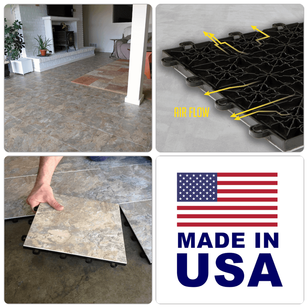 Interlocking Basement Floor Tiles Made In Usa Modutile 4686