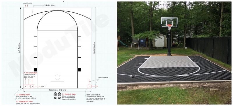 How to Install backyard Basketball Court Tiles - ModuTile Sports