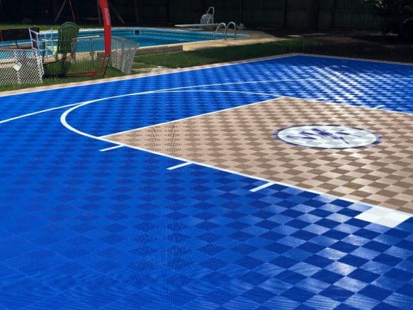 30x30 Basketball Half-Court Floor, Kit - ModuTile Sport Tiles