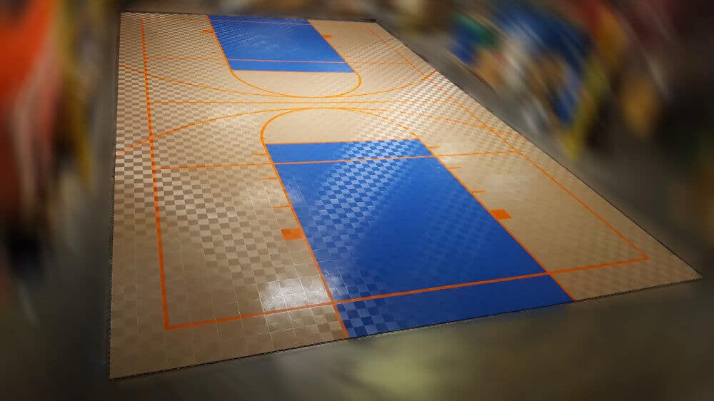 ModuTile full court basketball floor - backyard