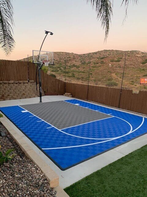 outdoor basketball court floor