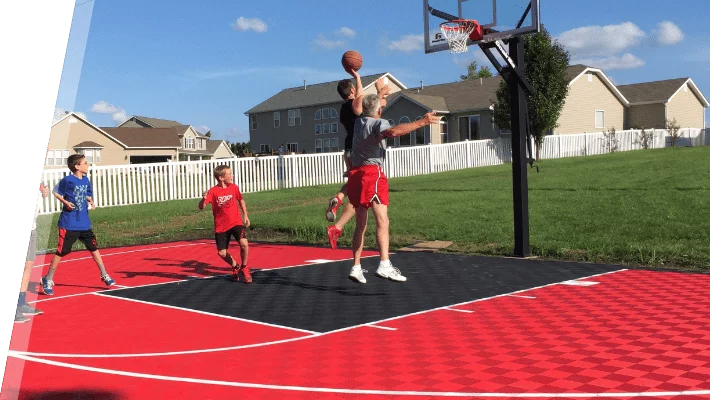 outdoor basketball court home