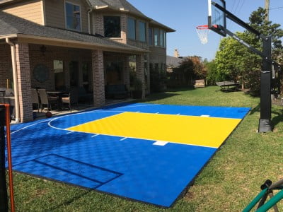 30x30 Basketball Half-Court Floor, Kit - ModuTile Sport Tiles