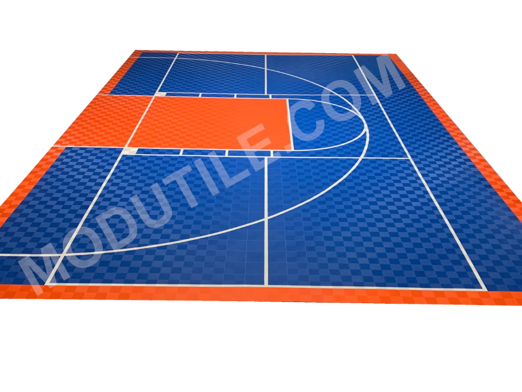 Outdoor/Indoor DIY basketball court with Pickleball